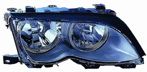 Phare Optique avant droit pour BMW série 3 E46 2001-2004, H7+H7, noir, Neuf