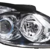 Phare Optique avant droit pour HYUNDAI i30 I phase 1 2007-2010, H7+H1, corps noir, Neuf