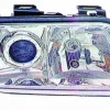 Phare Optique avant droit pour AUDI A6 II ph. 1 1997-1999, H7+H1, gradateur, clignotant orange