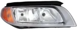 Phare Optique avant droit pour VOLVO V70 III phase 2 depuis 2013, fond chromé, H7+H9, à LED, Neuf