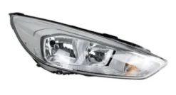 Phare Optique avant droit pour FORD FOCUS III phase 2 2014-2018, H7+H1, corps chromé, avec moteur, Neuf