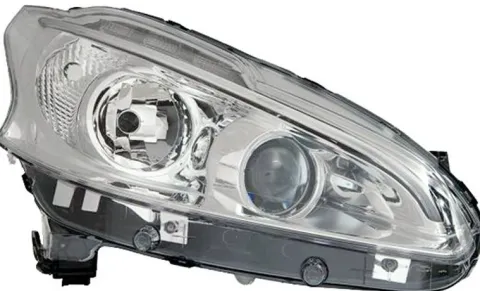 Phare Optique avant droit pour PEUGEOT 208 phase 1, 2012-2015, H7+H7, à Led, Neuf