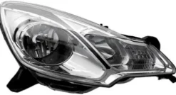 Phare Optique avant droit pour CITROËN C3 II phase 2, 2013-2016, H7+H1, contour noir, Neuf