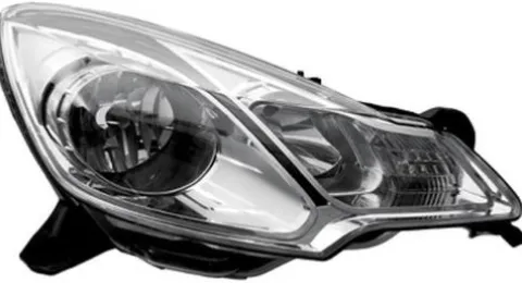 Phare Optique avant droit pour CITROËN C3 II phase 2, 2013-2016, H7+H1, contour noir, Neuf