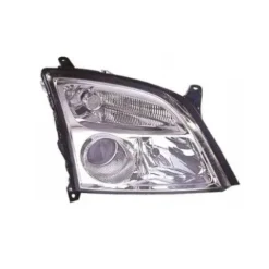 Phare Optique avant droit pour OPEL VECTRA 2002-2005, H7+H7, avec corps chromé, Neuf