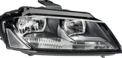 Phare Optique avant droit pour AUDI A3 II ph.2 SPORTBACK 2008-2012, H7+H7, noir, Neuf