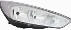 Phare Optique avant droit pour FORD FOCUS III phase 2 2014-2018, H7+H15, corps chromé, Neuf
