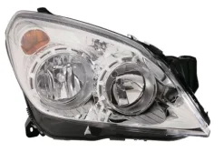 Phare Optique avant droit pour OPEL ASTRA H 2007-2009, H7+H1, Corps chromé, Neuf