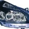 Phare Optique avant droit pour RENAULT CLIO III phase 1, H7+H7+H1, noir, (sport), Neuf