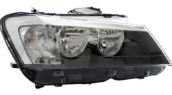 Phare Optique avant droit pour BMW X3 F25 2010-2015, H7+H7, Corps noir, Neuf