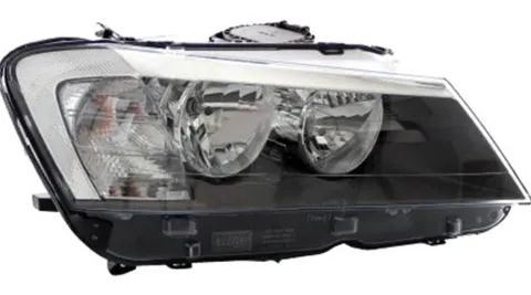Phare Optique avant droit pour BMW X3 F25 2010-2015, H7+H7, Corps noir, Neuf