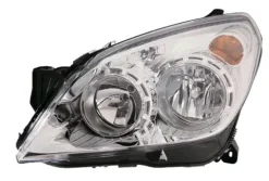 Phare Optique avant gauche pour OPEL ASTRA H 2007-2009, H7+H1, Corps chromé, Neuf