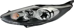 Phare Optique avant gauche pour FORD FIESTA VI phase 1, 2008-2012, H7+H1, fond noir, Neuf