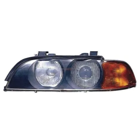 Phare optique avant gauche pour BMW Serie 5 E39 1995-2003, HB4+HB3, orange, Neuf