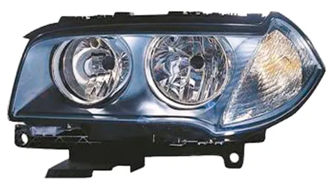 Phare Optique avant gauche électrique pour BMW X3 E83 2006-2010, H7+H7, corps noir, Neuf