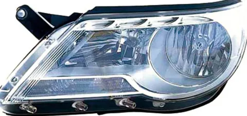 Phare Optique avant gauche pour VOLKSWAGEN TIGUAN I ph. 1 2007-2009, H7+H7, Neuf