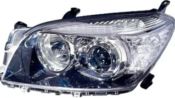 Phare Optique avant gauche pour TOYOTA RAV4, 2006-2009, HB3+H11, Corps Chromé, Neuf