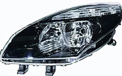 Phare Optique avant gauche pour RENAULT SCENIC III phase 1, 2009-2011, H7+H7, Neuf
