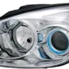 Phare Optique avant gauche pour HYUNDAI i30 I phase 1 2007-2010, H7+H1, corps chromé, Neuf