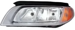 Phare Optique avant gauche pour VOLVO V70 III phase 1 depuis 2012, fond chromé, H7+H9, à LED, Neuf