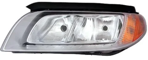 Phare Optique avant gauche pour VOLVO V70 III phase 1 depuis 2012, fond chromé, H7+H9, à LED, Neuf