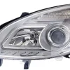 Phare Optique avant gauche pour RENAULT SCENIC II phase 2, 2006-2009 H7+H1, fond chromé, Neuf