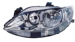Phare Optique avant gauche pour SEAT IBIZA IV phase 1, 2008-2012, H7+H7, fond chromé, Neuf