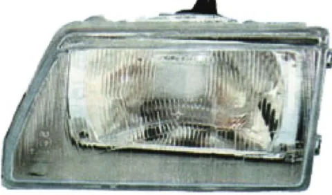 Phare optique avant gauche pour FIAT CINQUECENTO 1992-1998, H4, réglage manuel, asymétrique, corps gris, Neuf