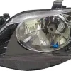 Phare Optique avant gauche pour SEAT IBIZA IV phase 2, 2012-2015, H4, fond noir, Neuf