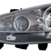 Phare Optique avant gauche pour PEUGEOT 207 CC phase 2, 2009-2015, H7+H7+H1, avec moteur, noir, Neuf
