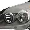 Phare Optique avant gauche pour OPEL ASTRA H phase 1, 2004-2007, H7+H1, fond noir, Neuf