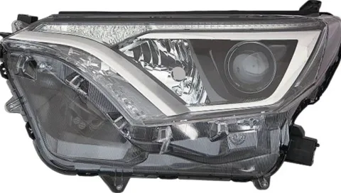 Phare optique avant gauche pour TOYOTA RAV4, 2015-2019, HIR2+WY21W, feu diurne à LED, fond noir, neuf