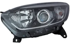 Phare Optique avant gauche pour RENAULT CAPTUR, 2017-2019, H1+H1, corps noir profil chromé, Neuf