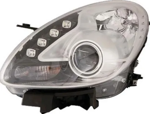 Phare Optique avant gauche à LED pour ALFA ROMEO GIULIETTA de 2010 à 2016, H7+H1, fond chromé, Neuf