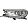 Phare Optique avant gauche pour TOYOTA HILUX VIII 2016-2020, H4+PY21, Noir, Neuf