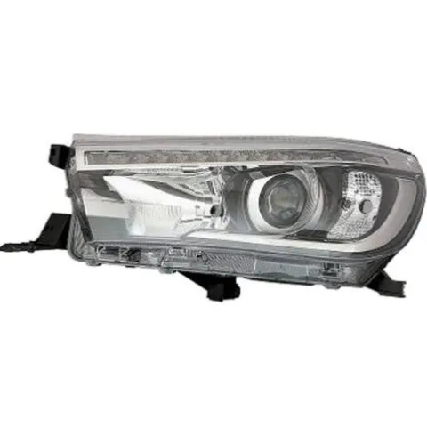 Phare Optique avant gauche pour TOYOTA HILUX VIII 2016-2020, H4+PY21, Noir, Neuf