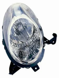 Phare Optique avant gauche pour NISSAN MICRA III (K12) ph.3, 2007-2011, H4, chromé, Neuf