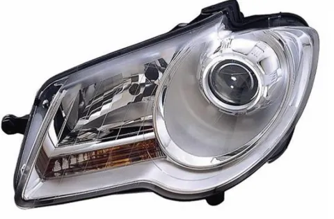 Phare Optique avant gauche pour VOLKSWAGEN TOURAN I phase 2, 2006-2010, H7+H7, Neuf