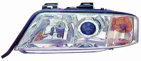 Phare Optique avant gauche pour AUDI A6 II ph. 1 1997-1999, H7+H1, gradateur, clignotant orange