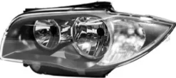 Phare Optique avant gauche gris foncé pour BMW SERIE 1 E87N, 2010-2011, H7+H7, Neuf