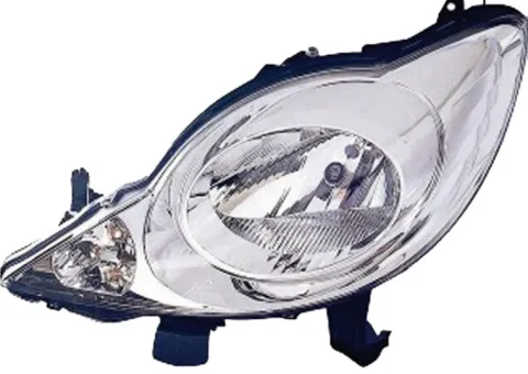 Phare Optique avant gauche pour PEUGEOT 107 phase 1, 2005-2008, H4, Neuf
