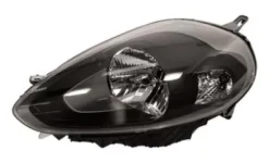 Phare Optique avant gauche pour FIAT PUNTO EVO, 2009-2011, H4, noir, Neuf