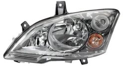 Phare Optique avant gauche pour MERCEDES VIANO ph.2 (W639) 2010-2014, H7+H7+H7, feu de jour diurne