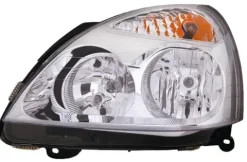 Phare Optique avant gauche pour RENAULT CLIO II CAMPUS, 2009-2012, H7+H1, fond chromé, Neuf
