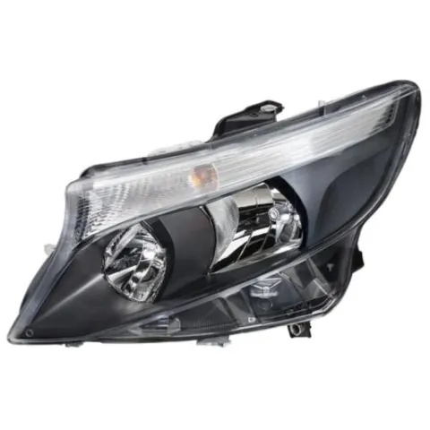 Phare Optique avant gauche pour MERCEDES VITO III (W447) 2016-2019, H7+H15, avec moteur, feu diurne, noir, Neuf