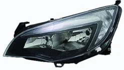 Phare Optique avant gauche pour OPEL ASTRA J 2010-2012, H7+H7, électrique, Mod. Sport, Corps Noir