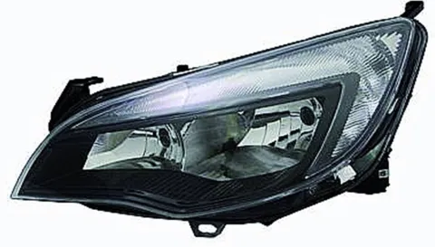 Phare Optique avant gauche pour OPEL ASTRA J 2010-2012, H7+H7, électrique, Mod. Sport, Corps Noir