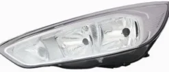 Phare Optique avant gauche pour FORD FOCUS III phase 2 2014-2018, H7+H15, corps chromé, Neuf