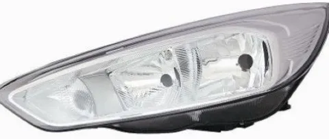 Phare Optique avant gauche pour FORD FOCUS III phase 2 2014-2018, H7+H15, corps chromé, Neuf