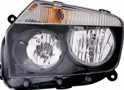 Phare Optique avant gauche pour DACIA DUSTER I phase 1, 2010-2013, H7+H1, fond noir, Neuf
